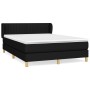 Cama box spring con colchón tela negro 140x200 cm de , Camas y somieres - Ref: Foro24-3126967, Precio: 454,37 €, Descuento: %