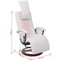 White synthetic leather shiatsu massage chair by vidaXL, Electric massage chairs - Ref: Foro24-242509, Price: 358,99 €, Disco...