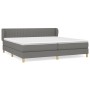 Box spring bed with dark gray fabric mattress 200x200 cm by , Beds and slatted bases - Ref: Foro24-3126990, Price: 543,73 €, ...