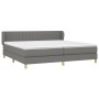 Cama box spring con colchón tela gris oscuro 200x200 cm de , Camas y somieres - Ref: Foro24-3126990, Precio: 623,57 €, Descue...