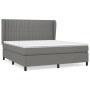 Box spring bed with dark gray fabric mattress 160x200 cm by , Beds and slatted bases - Ref: Foro24-3128134, Price: 575,31 €, ...