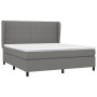 Box spring bed with dark gray fabric mattress 160x200 cm by , Beds and slatted bases - Ref: Foro24-3128134, Price: 575,31 €, ...