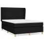 Cama box spring con colchón tela negro 140x190 cm de , Camas y somieres - Ref: Foro24-3128679, Precio: 525,03 €, Descuento: %