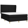 Cama box spring con colchón tela negro 140x190 cm de , Camas y somieres - Ref: Foro24-3128679, Precio: 525,03 €, Descuento: %