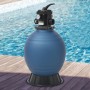 Filtro de arena de piscina válvula de 6 posiciones azul 460 mm de vidaXL, Filtros para piscinas y spa - Ref: Foro24-91169, Pr...