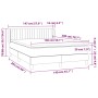 Box spring bed with black fabric mattress 140x200 cm by , Beds and slatted bases - Ref: Foro24-3129875, Price: 399,99 €, Disc...