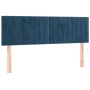 Box spring bed with dark blue velvet mattress 140x200 cm by , Beds and slatted bases - Ref: Foro24-3131085, Price: 441,87 €, ...