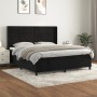 Box spring bed with black velvet mattress 160x200 cm by , Beds and slatted bases - Ref: Foro24-3132749, Price: 577,99 €, Disc...