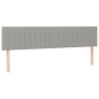 Box spring bed mattress and LED lights light gray fabric 160x200 cm by , Beds and slatted bases - Ref: Foro24-3133325, Price:...