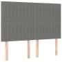 Cama box spring colchón y luces LED tela gris oscuro 140x200 cm de , Camas y somieres - Ref: Foro24-3135598, Precio: 512,04 €...