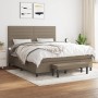 Cama box spring con colchón tela gris taupe 160x200 cm de , Camas y somieres - Ref: Foro24-3136689, Precio: 641,18 €, Descuen...