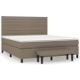 Cama box spring con colchón tela gris taupe 160x200 cm de , Camas y somieres - Ref: Foro24-3136689, Precio: 641,18 €, Descuen...