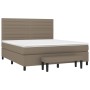 Cama box spring con colchón tela gris taupe 160x200 cm de , Camas y somieres - Ref: Foro24-3136689, Precio: 641,18 €, Descuen...