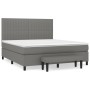 Cama box spring con colchón tela gris oscuro 160x200 cm de , Camas y somieres - Ref: Foro24-3136766, Precio: 593,24 €, Descue...