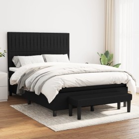 Box spring bed with black fabric mattress 140x190 cm by , Beds and slatted bases - Ref: Foro24-3136751, Price: 575,52 €, Disc...