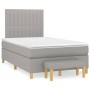 Cama box spring con colchón tela gris claro 120x200 cm de , Camas y somieres - Ref: Foro24-3137301, Precio: 473,79 €, Descuen...