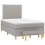 Cama box spring con colchón tela gris claro 120x200 cm de , Camas y somieres - Ref: Foro24-3137301, Precio: 473,79 €, Descuen...