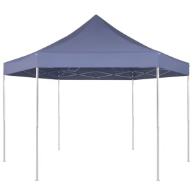 Carpa hexagonal desplegable azul oscuro 3,6x3,1 m de vidaXL, Carpas y cenadores - Ref: Foro24-42107, Precio: 174,34 €, Descue...