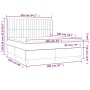 Boxspringbettmatratze und LED-Leuchten dunkelgrauer Stoff 160x200 cm von , Betten und Lattenroste - Ref: Foro24-3138486, Prei...