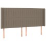 Cama box spring colchón y luces LED tela gris taupe 160x200 cm de , Camas y somieres - Ref: Foro24-3139049, Precio: 598,99 €,...