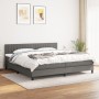 Cama box spring con colchón tela gris oscuro 200x200 cm de , Camas y somieres - Ref: Foro24-3140242, Precio: 608,28 €, Descue...