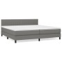 Box spring bed with dark gray fabric mattress 200x200 cm by , Beds and slatted bases - Ref: Foro24-3140242, Price: 529,31 €, ...