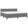 Box spring bed with dark gray fabric mattress 200x200 cm by , Beds and slatted bases - Ref: Foro24-3140242, Price: 529,31 €, ...