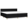 Cama box spring con colchón tela negro 200x200 cm de , Camas y somieres - Ref: Foro24-3140803, Precio: 612,30 €, Descuento: %