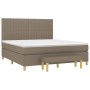 Cama box spring con colchón tela gris taupe 160x200 cm de , Camas y somieres - Ref: Foro24-3137329, Precio: 658,17 €, Descuen...