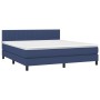 Cama box spring colchón y luces LED tela azul 160x200 cm de , Camas y somieres - Ref: Foro24-3133331, Precio: 506,99 €, Descu...