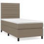 Box spring bed with taupe gray fabric mattress 80x200 cm by , Beds and slatted bases - Ref: Foro24-3141813, Price: 343,06 €, ...