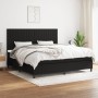 Cama box spring con colchón tela negro 200x200 cm de , Camas y somieres - Ref: Foro24-3141963, Precio: 698,56 €, Descuento: %