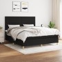 Cama box spring con colchón tela negro 160x200 cm de , Camas y somieres - Ref: Foro24-3142427, Precio: 566,72 €, Descuento: %