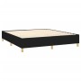 Cama box spring con colchón tela negro 160x200 cm de , Camas y somieres - Ref: Foro24-3142427, Precio: 566,72 €, Descuento: %