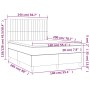 Box spring bed with black fabric mattress 140x200 cm by , Beds and slatted bases - Ref: Foro24-3142499, Price: 524,39 €, Disc...