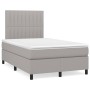 Box spring bed with light gray fabric mattress 120x200 cm by , Beds and slatted bases - Ref: Foro24-3141921, Price: 425,15 €,...