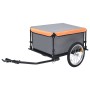 Grauer und orangefarbener Fahrradanhänger 65 kg von , Fahrradanhänger - Ref: Foro24-92591, Preis: 147,39 €, Rabatt: %