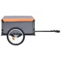 Grauer und orangefarbener Fahrradanhänger 65 kg von , Fahrradanhänger - Ref: Foro24-92591, Preis: 147,39 €, Rabatt: %