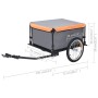 Grauer und orangefarbener Fahrradanhänger 65 kg von , Fahrradanhänger - Ref: Foro24-92591, Preis: 147,39 €, Rabatt: %