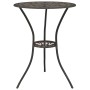 Bistro table and chairs 3 pieces cast aluminum bronze color by , Garden sets - Ref: Foro24-317753, Price: 191,59 €, Discount: %