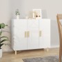 Hochglanzweißes Sideboard aus Holzwerkstoff, 90 x 34 x 80 cm von , Sideboards - Ref: Foro24-812498, Preis: 98,82 €, Rabatt: %