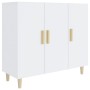 Glossy white engineered wood sideboard 90x34x80 cm by , Sideboards - Ref: Foro24-812498, Price: 98,82 €, Discount: %