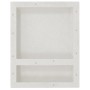 Shower niche with 2 matte white compartments 41x51x10 cm by , Shower walls and screens - Ref: Foro24-151396, Price: 61,99 €, ...