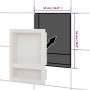 Shower niche with 2 matte white compartments 41x51x10 cm by , Shower walls and screens - Ref: Foro24-151396, Price: 61,99 €, ...