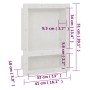 Shower niche with 2 matte white compartments 41x51x10 cm by , Shower walls and screens - Ref: Foro24-151396, Price: 61,99 €, ...