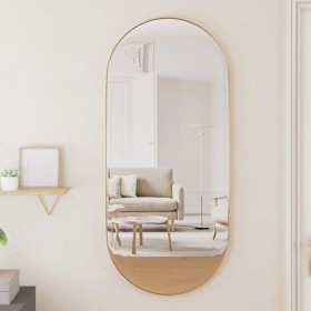 Golden oval wall mirror 40x90 cm by , Mirrors - Ref: Foro24-344947, Price: 105,99 €, Discount: %