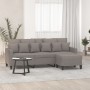 3-seater sofa with stool in taupe gray fabric 180 cm by , Sofas - Ref: Foro24-3201096, Price: 351,75 €, Discount: %