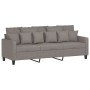 3-seater sofa with stool in taupe gray fabric 180 cm by , Sofas - Ref: Foro24-3201096, Price: 349,82 €, Discount: %