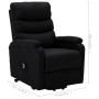 Sillón elevable tela negro de , Sillones - Ref: Foro24-321238, Precio: 316,75 €, Descuento: %