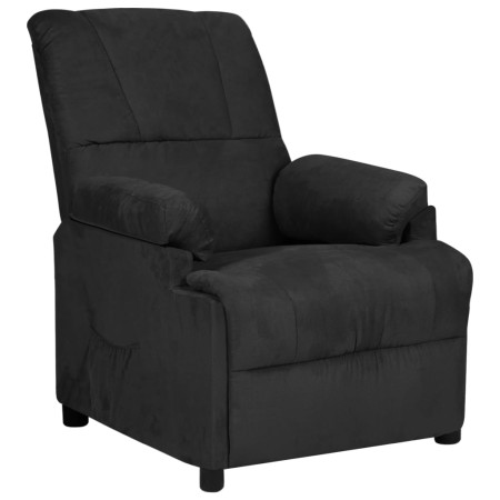 Sillón reclinable de piel de ante sintético negro de , Sillones - Ref: Foro24-324050, Precio: 130,38 €, Descuento: %